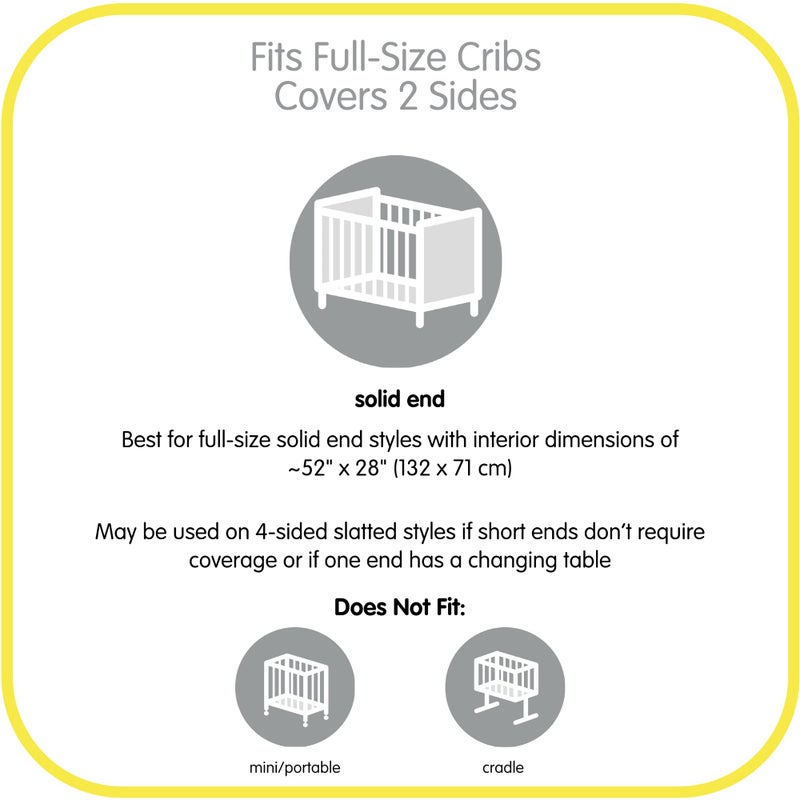 BreathableBaby Breathable Mesh Liner for Full-Size Cribs, Classic 3mm Mesh, Gray (Size 2FS Covers 2 Sides) - Image 5